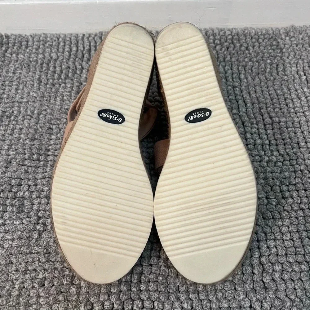 NWOT Dr. Scholl's Pale Pink Strappy‎ Jute Corded Wedges Women Size 10 Comfort